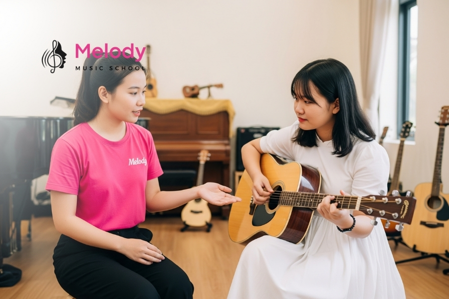 Địa Điểm Học Đàn Guitar Quận 7 Uy Tín Chất Lượng 4 Nhạc Viện Melody quận 7 đào tạo âm nhạc uy tín với đội ngũ giảng viên chất lượng