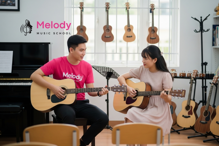 Địa Điểm Học Đàn Guitar Quận 12 Uy Tín Chất Lượng 8 Học phí guitar tại Melody quận 12 từ 3–8 triệu đồng/tháng, linh hoạt theo nhu cầu