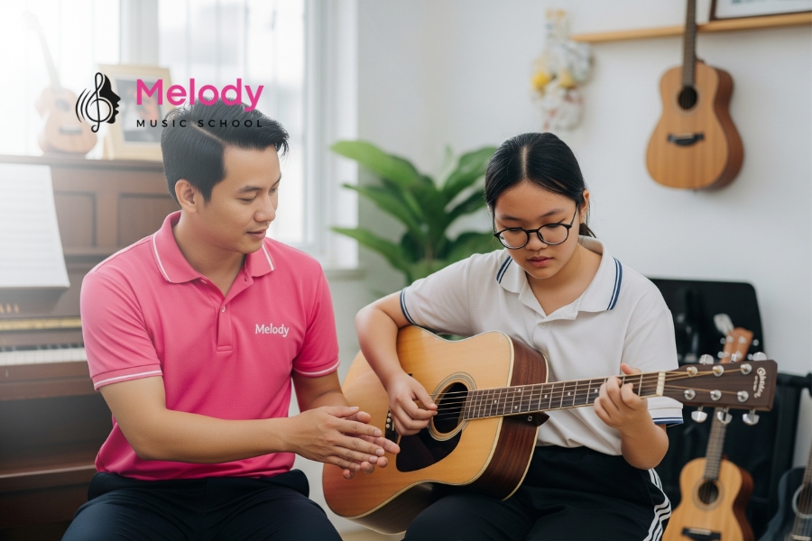 Địa Điểm Học Đàn Guitar Quận 4 Uy Tín Chất Lượng 6 Chương trình guitar tại Melody quận 4 phù hợp mọi trình độ, phát triển kỹ thuật và sáng tạo cá nhân