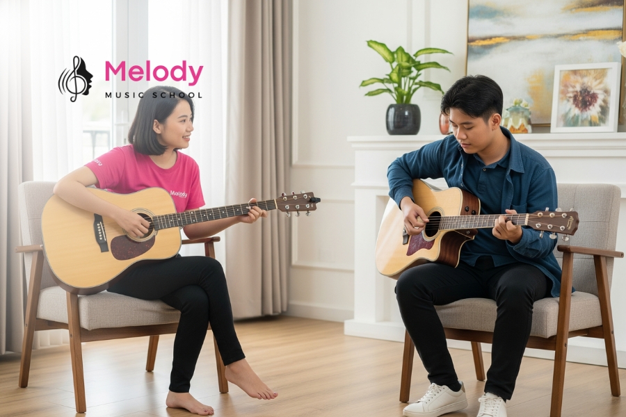Địa Điểm Học Đàn Guitar Quận 5 Uy Tín Chất Lượng 8 Học phí guitar tại Melody quận 5 từ 3 đến 8 triệu đồng/tháng tùy chương trình học