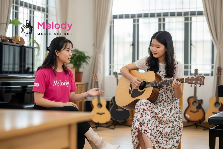 Địa Điểm Học Đàn Guitar Quận Long Biên Uy Tín Chất Lượng 8 Học phí guitar tại Melody Long Biên từ 3 đến 8 triệu đồng/tháng tùy khóa học và thời lượng