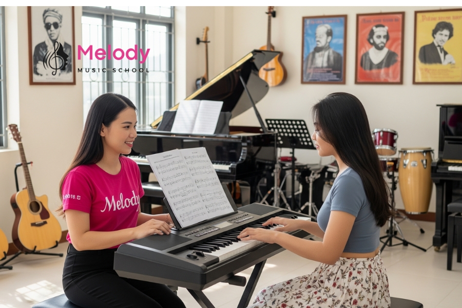 Địa Điểm Học Đàn Organ Thủ Đức, Nhà Bè, Bình Chánh 13 Chương trình organ tại Melody Thủ Đức, Nhà Bè, Bình Chánh gồm hai giai đoạn cơ bản và nâng cao