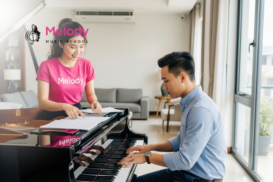 Địa Điểm Học Đàn Piano Tại Quận 12 Uy Tín Chất Lượng 13 Melody quận 12 đào tạo piano từ cơ bản đến nâng cao, phát triển kỹ năng và cảm xúc âm nhạc