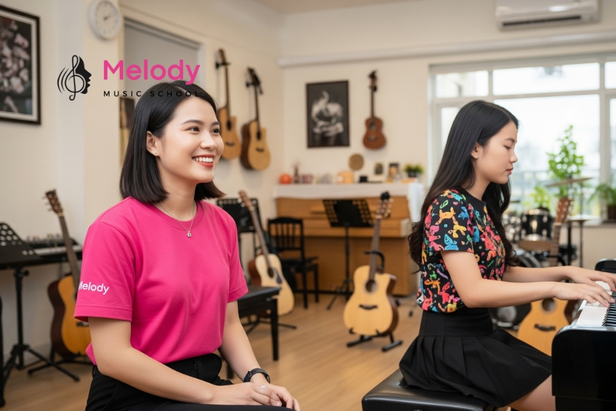 Địa Điểm Học Đàn Piano Tại Quận 8 Uy Tín Chất Lượng 23 Học viên tại Melody quận 8 được rèn luyện đầy đủ kỹ năng piano cơ bản