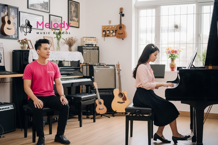 Địa Điểm Học Đàn Piano Quận Long Biên Uy Tín Chất Lượng 11 Melody Long Biên là trung tâm đào tạo piano uy tín với giảng viên giỏi và cơ sở hiện đại