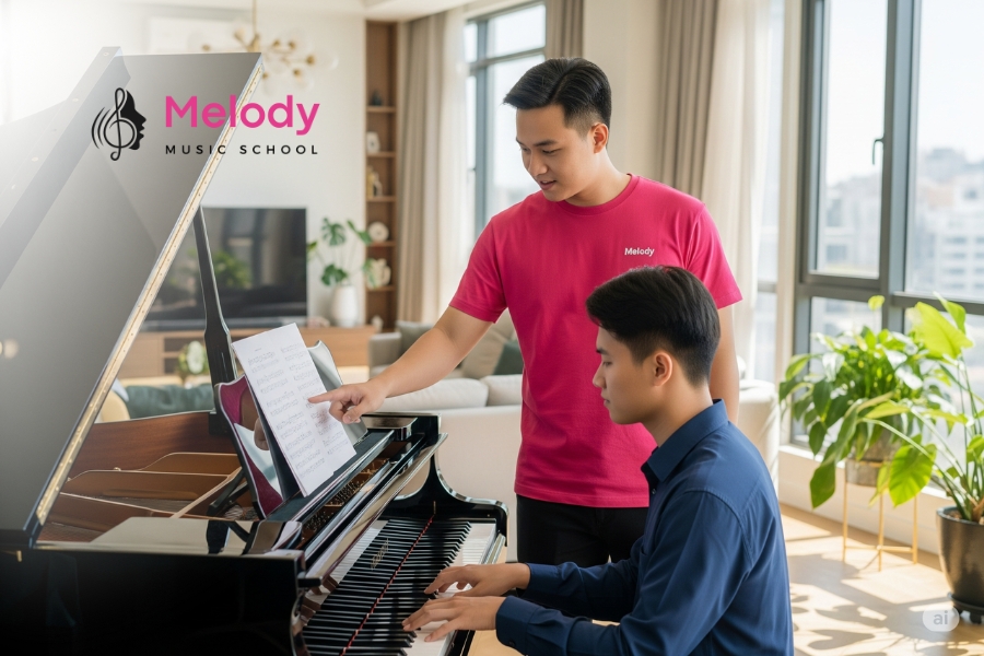 Địa Điểm Học Đàn Piano Quận Thanh Xuân Uy Tín Chất Lượng 13 Chương trình piano tại Melody Thanh Xuân gồm hai cấp độ giúp học viên phát triển kỹ năng toàn diện