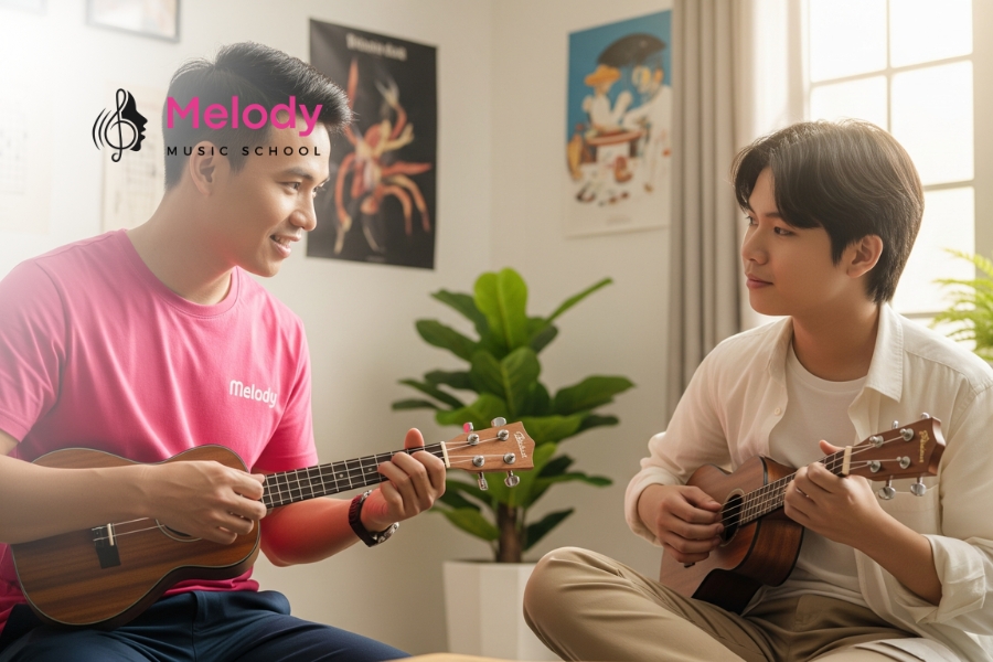Lớp Học Đàn Ukulele Ba Đình, Hoàn Kiếm, Hai Bà Trưng 13 Chương trình ukulele tại Melody Hà Nội kết hợp lý thuyết và thực hành cho mọi trình độ