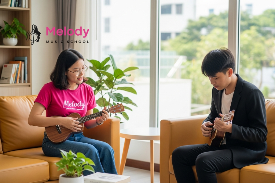 Địa Điểm Học Đàn Ukulele Quận 5-6-7-8 Uy Tín Chất Lượng 11 Nhạc Viện Melody đào tạo ukulele chất lượng tại quận 5–6–7–8 với đội ngũ giảng viên giàu kinh nghiệm