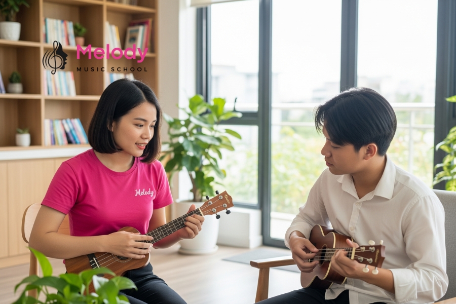 Lớp Học Đàn Ukulele Thanh Xuân, Hoàng Mai, Long Biên 15 Học phí ukulele tại Melody Thanh Xuân, Hoàng Mai, Long Biên từ 3–8 triệu/tháng, có nhiều gói linh hoạt và ưu đãi hấp dẫn