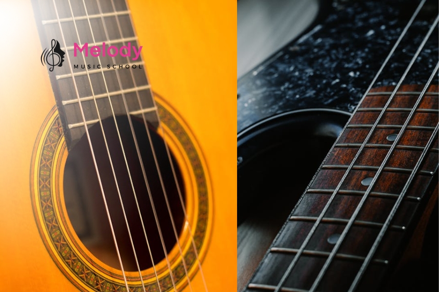 Dây Nylon Cho Guitar Acoustic Thép: Có Nên Dùng Không? 12 Guitar nylon có cần rộng, âm ấm, phù hợp classical, còn dây thép âm sáng, rõ ràng cho folk, rock