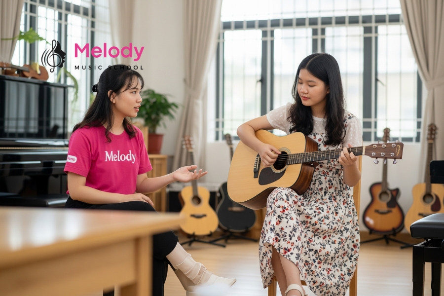 Guitar Acoustic Cho Người Mới: Cách Chọn Hay Nhất 17 Tìm trung tâm uy tín như Nhạc Viện Melody để học đàn và chọn đàn phù hợp dễ hơn