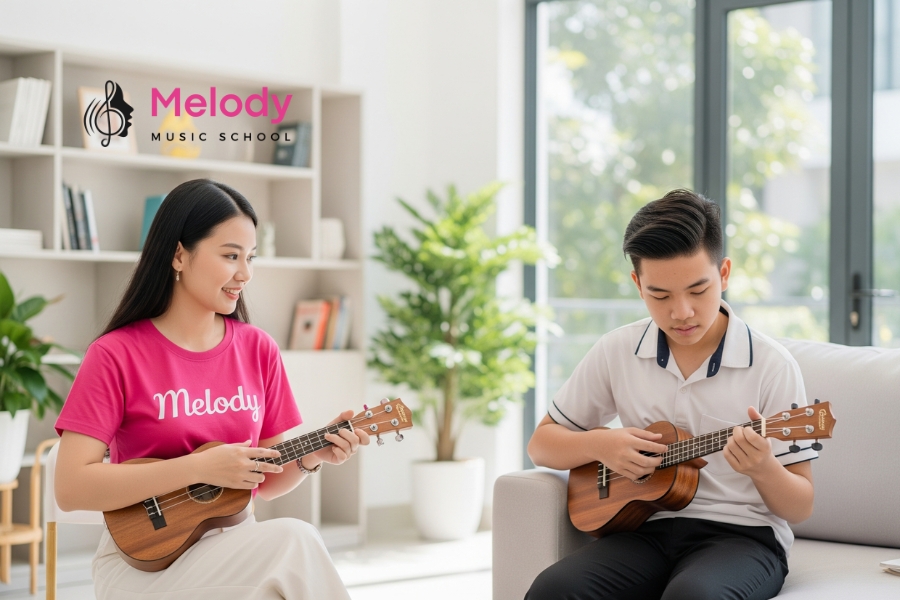 Top Hãng Ukulele Tốt Nhất 2025 Cho Người Mới 29 Nhạc Viện Melody là nơi học ukulele uy tín với chương trình và tư vấn chuyên sâu