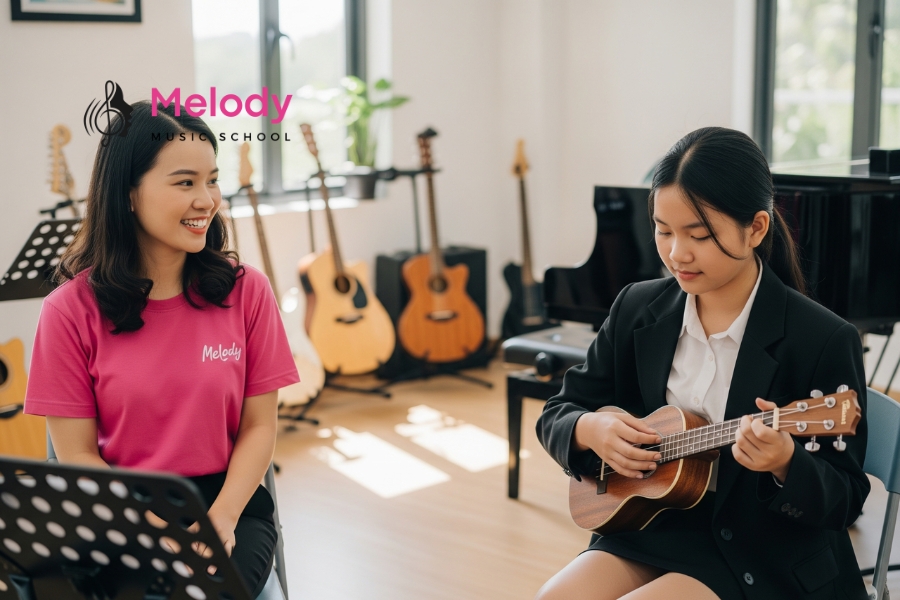 Khóa học ukulele tại Melody phù hợp cho mọi lứa tuổi và trình độ, kể cả người bận rộn